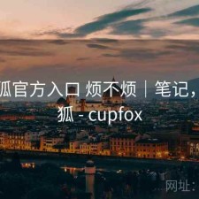 茶杯狐官方入口 烦不烦｜笔记，茶杯狐 - cupfox