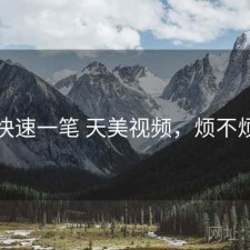 快速一笔 天美视频，烦不烦