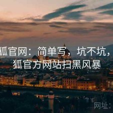 茶杯狐官网：简单写，坑不坑，茶杯狐官方网站扫黑风暴