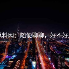 黑料网：随便聊聊，好不好用