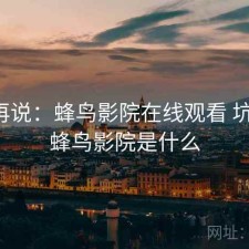 用完再说：蜂鸟影院在线观看 坑不坑，蜂鸟影院是什么