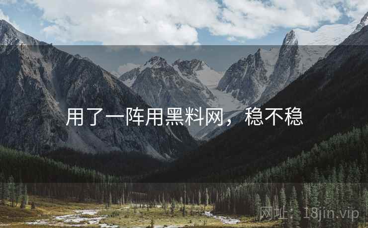 用了一阵用黑料网，稳不稳  第2张
